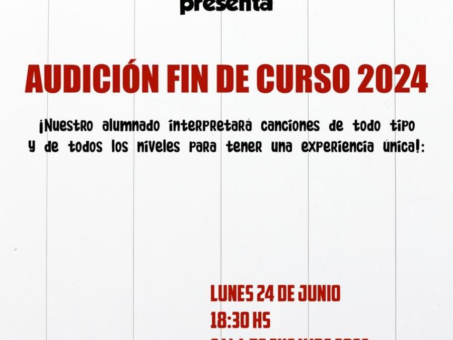Audición fin de curso Talleres Musicales